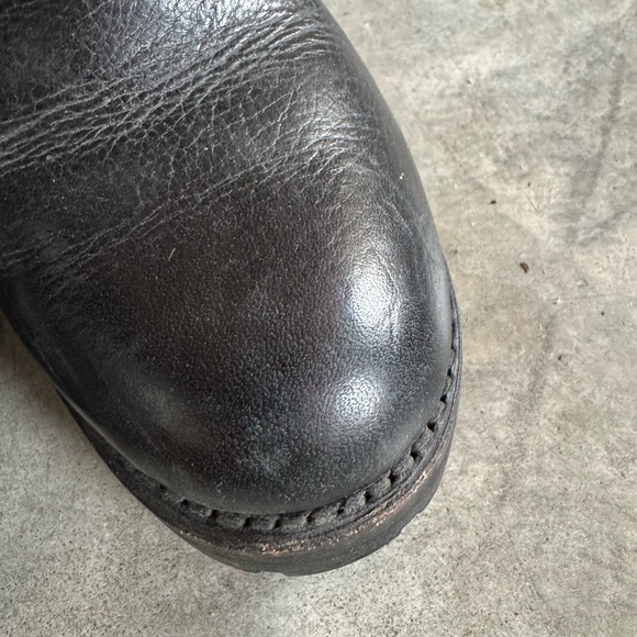 Frye Natalie Biker Engineer Boot Black Waterproof Leather, Shearling Lining 7.5 - Picture 9 of 12